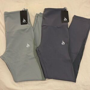 Women's Gray and Dark Gray Leggings